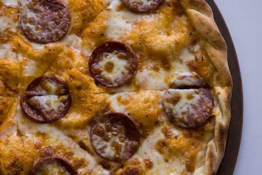 classic pepperoni pizza with melted cheese