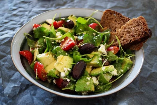 mediterranean salad with olives feta cheese
