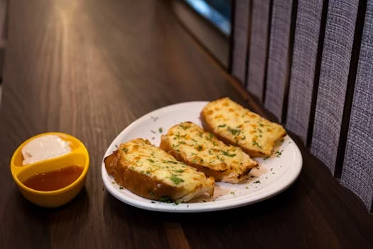garlic bread with herbs and butter